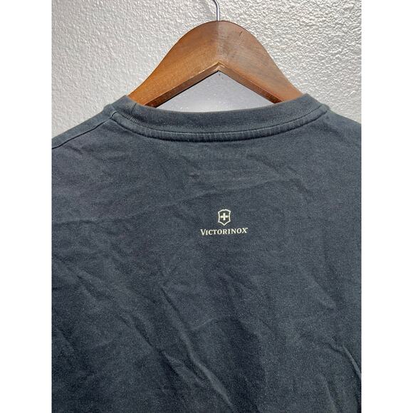 Victorinox Shirt Make Of Original Swiss Army Knife Black Graphic Tee Retro Large - Picture 7 of 9